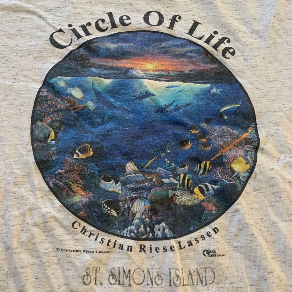 Vintage Christian Riese Lassen Circle Of Life tee - Picture 6 of 6